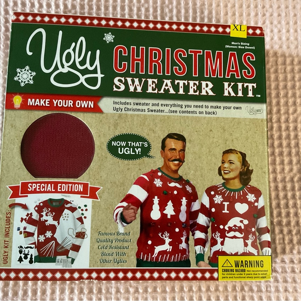 Ugly Christmas Sweater Kit - Festive Red and White